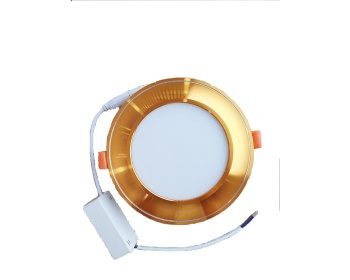 Đèn Led Downlight âm trần màu vàng viền cong 5W
