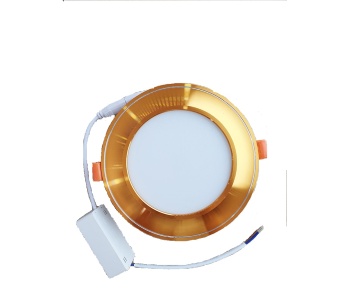 Đèn Led Downlight âm trần màu vàng viền cong 5W